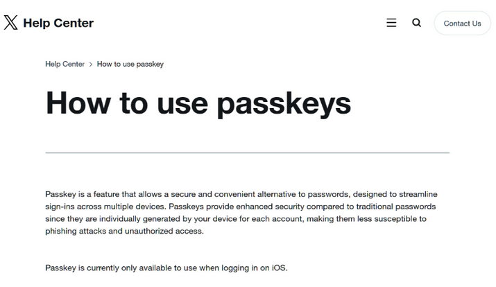 柳江苹果维修店铺分享iOS用户如何通过通行密钥(Passkey)登录 